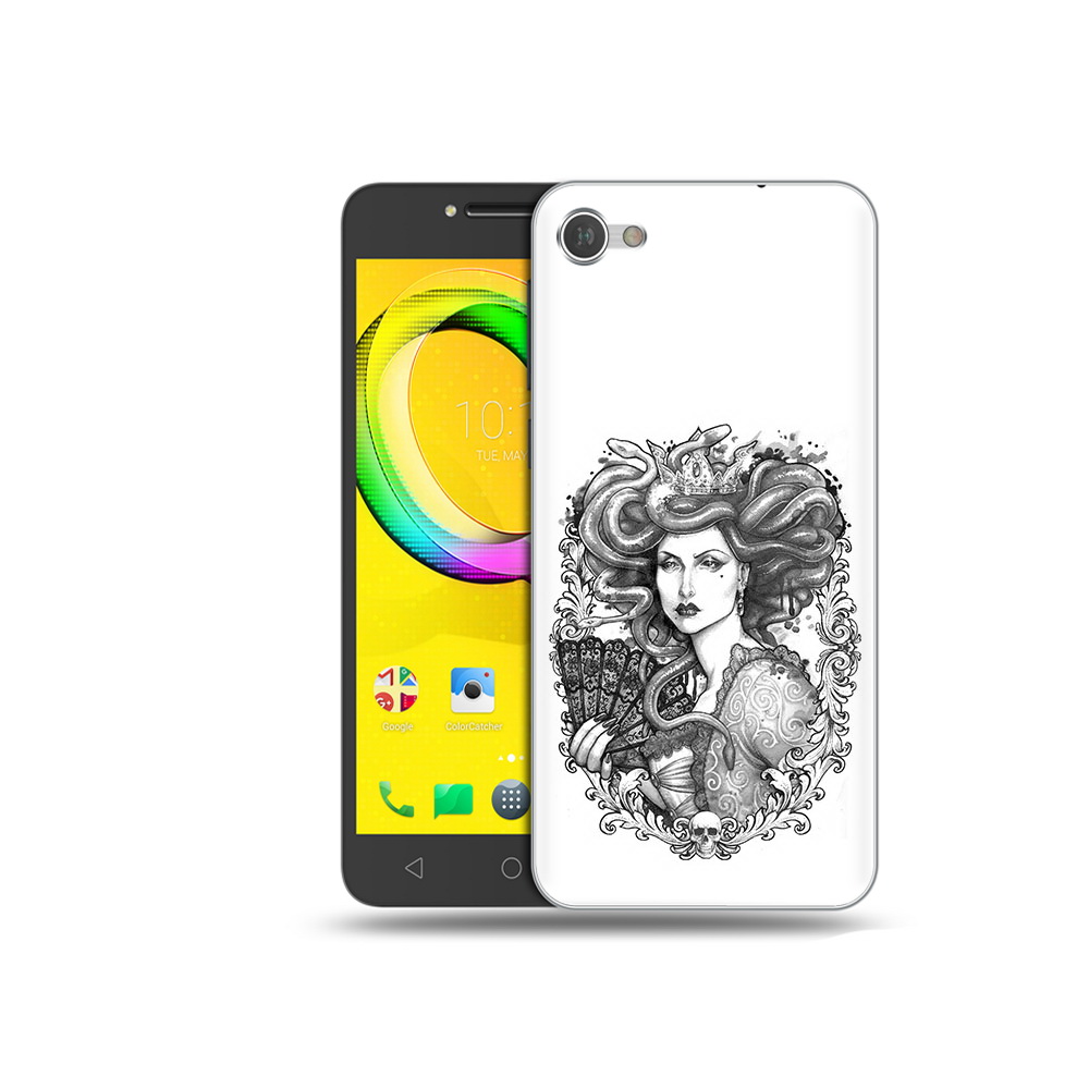 

Чехол MyPads Tocco для Alcatel A5 медуза черно белый (PT67387.664.472), Прозрачный, Tocco