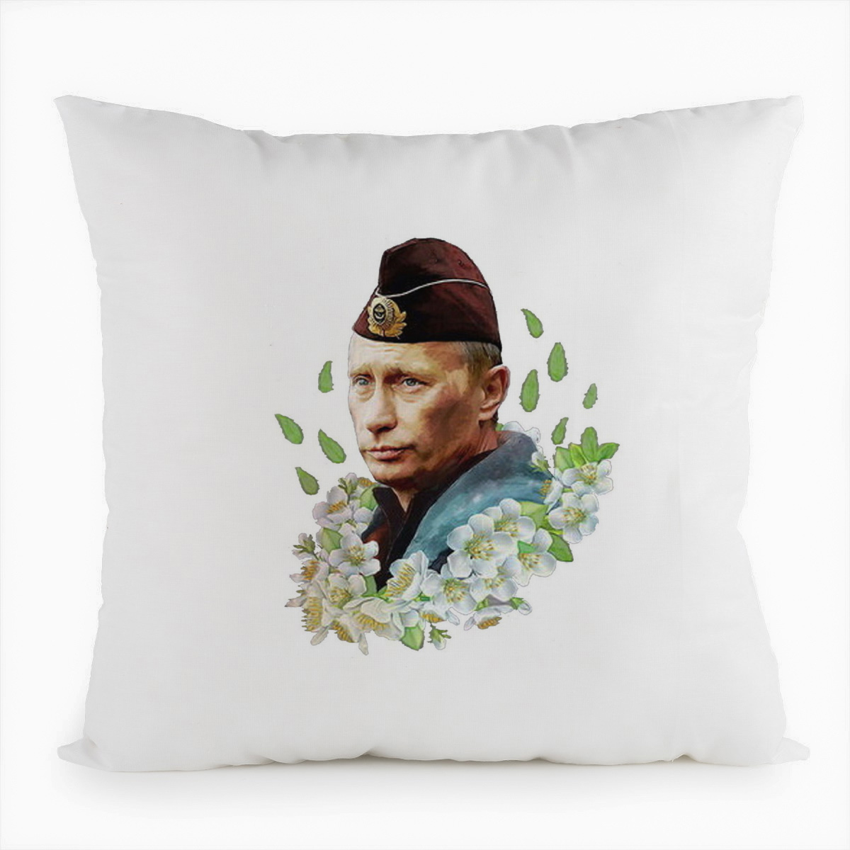 фото Подушка белая coolpodarok путин,белая