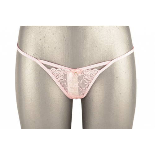 

Кружевные трусики-стринги Baci Lingerie розовые L, Кружевные трусики-стринги, розовые - L
