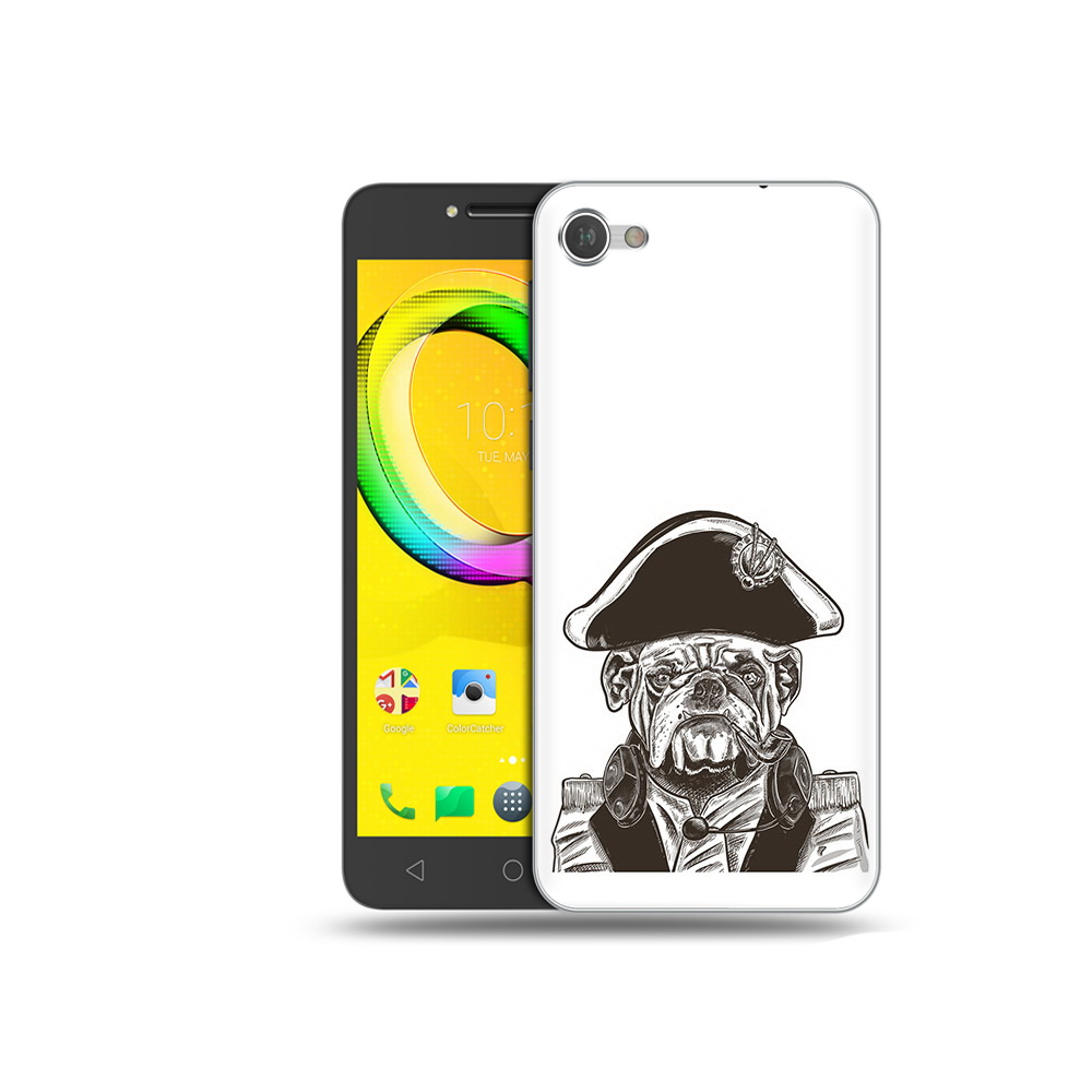 

Чехол MyPads Tocco для Alcatel A5 мопс генерал (PT67387.664.483), Прозрачный, Tocco