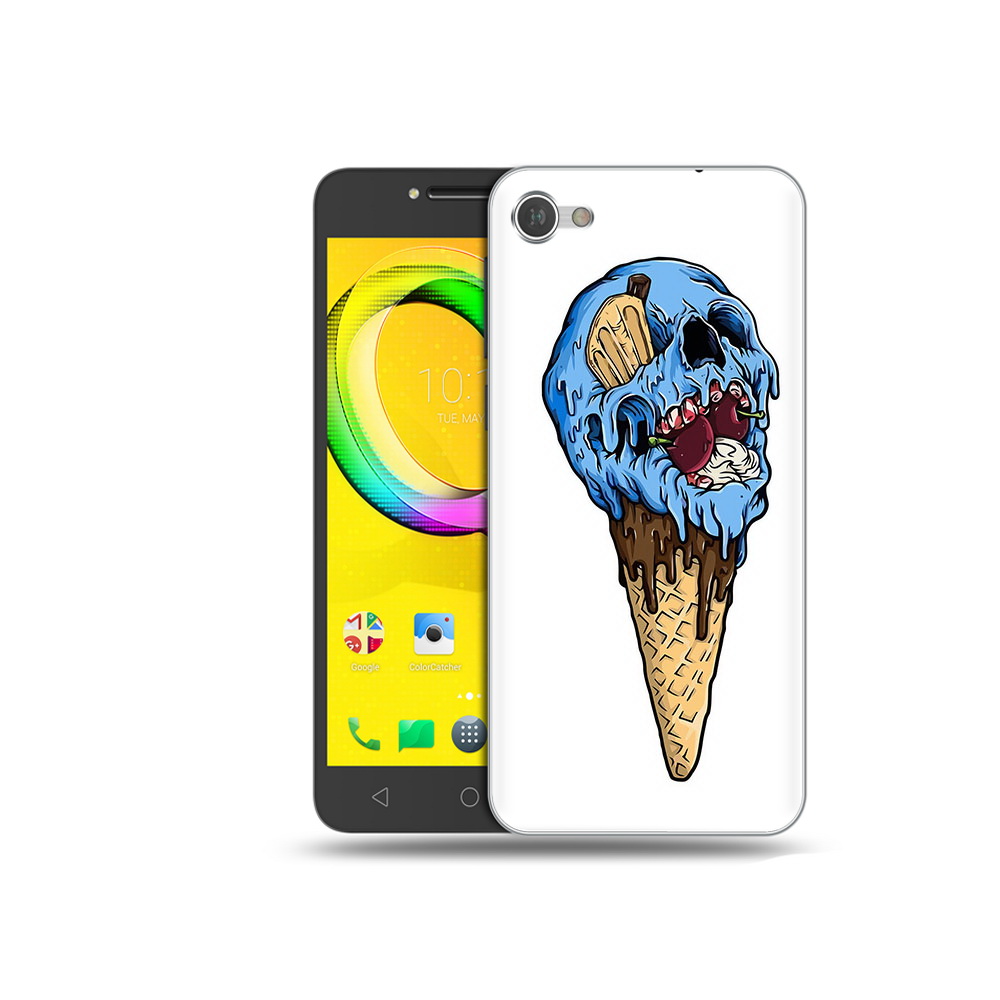 

Чехол MyPads Tocco для Alcatel A5 мороженное череп (PT67387.664.484), Прозрачный, Tocco