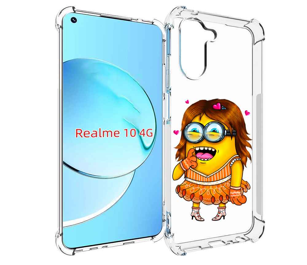 

Чехол MyPads Миньон девочка для Realme 10, Прозрачный, Tocco
