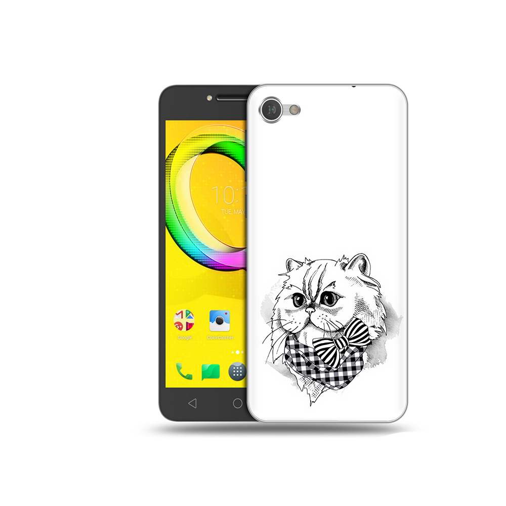 

Чехол MyPads Tocco для Alcatel A5 нарисованная красивая кошечка (PT67387.664.503), Прозрачный, Tocco