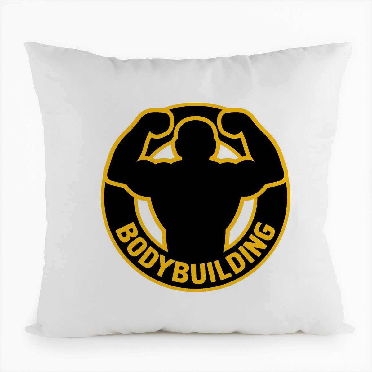 

Подушка белая CoolPodarok Bodybuilding (бодибилдинг),белая, Белый