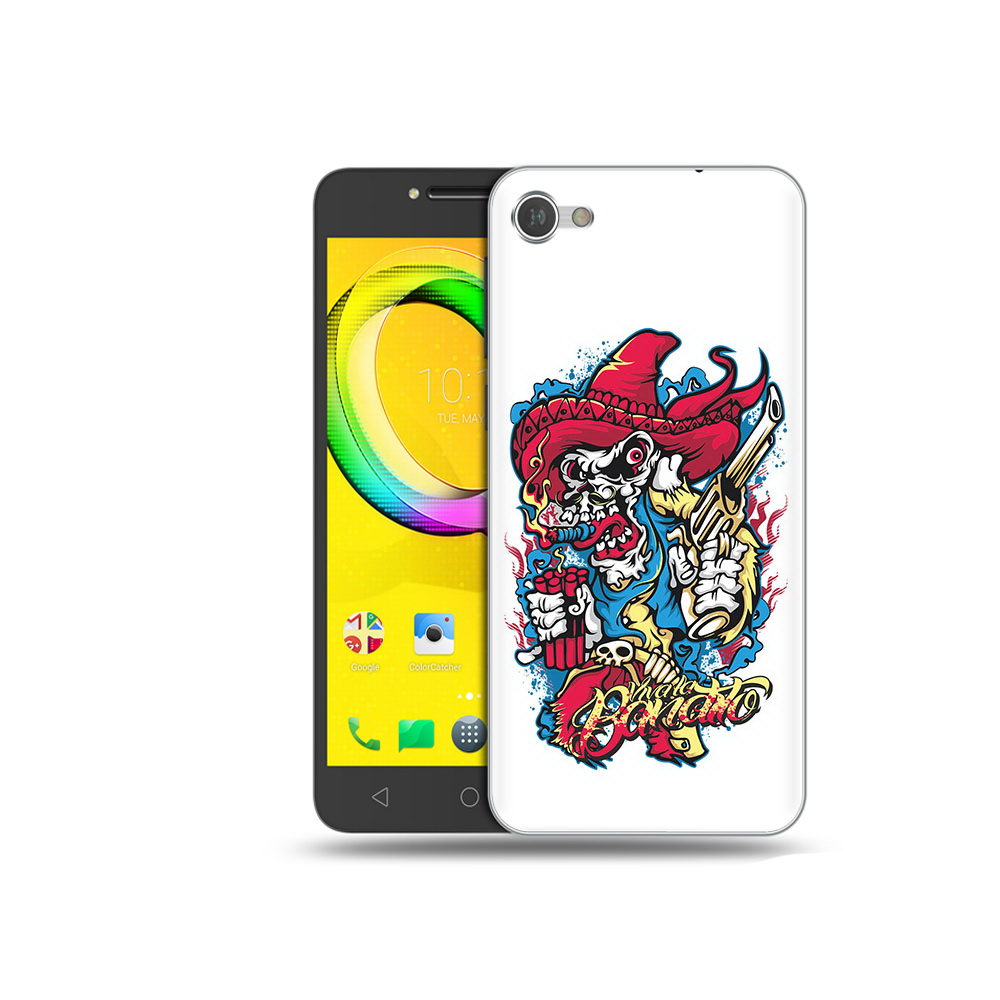 

Чехол MyPads Tocco для Alcatel A5 нарисованный скелет с писталетом (PT67387.664.513), Прозрачный, Tocco