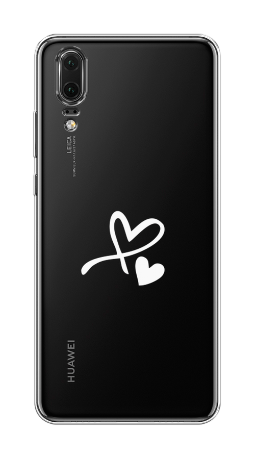 

Чехол Awog на Huawei P20 "Сердечко минимализм", Белый, 64350-6