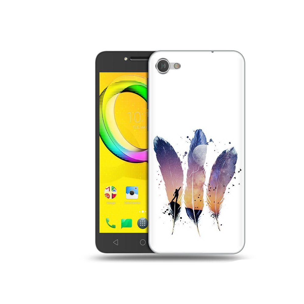 

Чехол MyPads Tocco для Alcatel A5 небесные перья (PT67387.664.519), Прозрачный, Tocco