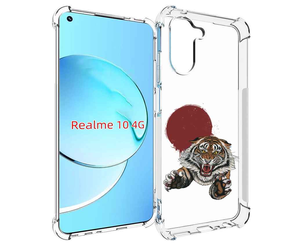 

Чехол MyPads Бросок тигра для Realme 10, Прозрачный, Tocco