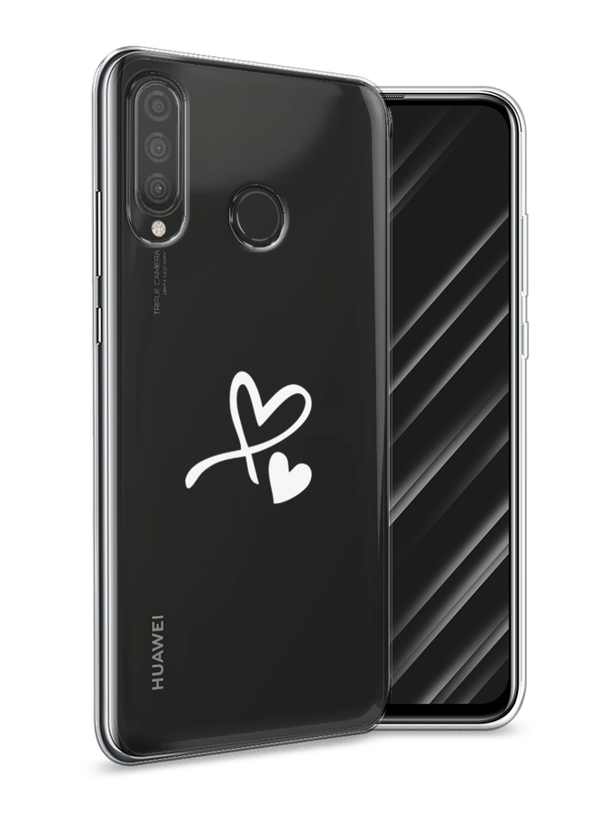 

Чехол Awog на Huawei P30 Lite "Сердечко минимализм", Белый, 67950-6