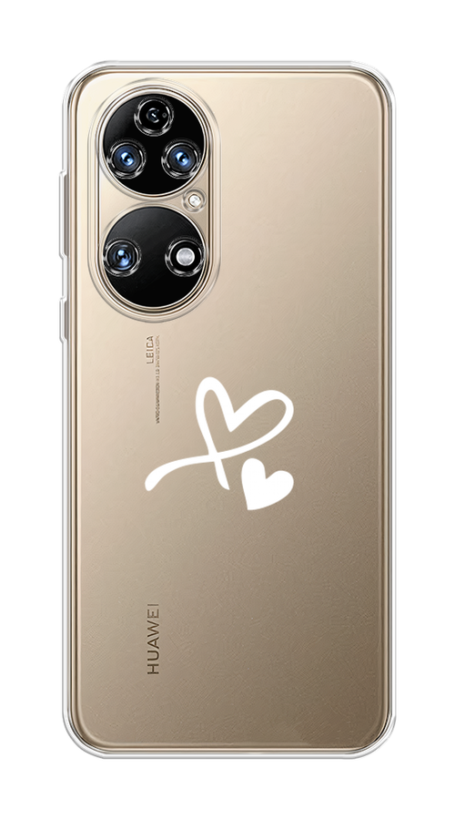 

Чехол Awog на Huawei P50 "Сердечко минимализм", Белый, 6104950-6
