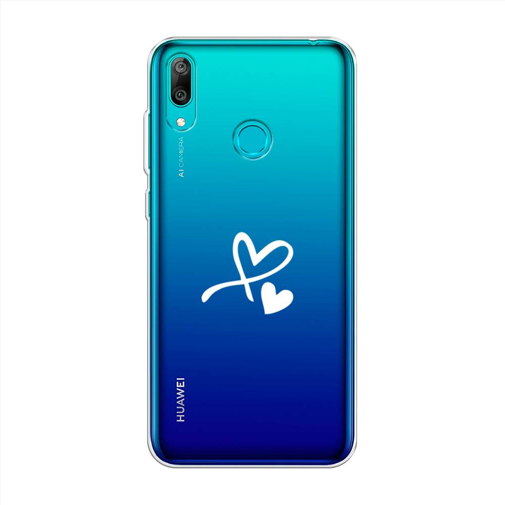 

Чехол Awog на Huawei Y7 2019 "Сердечко минимализм", Белый, 68450-6