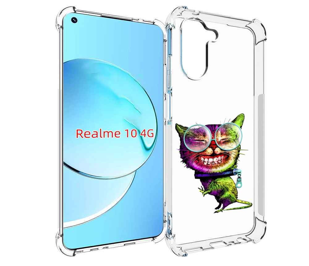 

Чехол MyPads Веселый кот для Realme 10, Прозрачный, Tocco