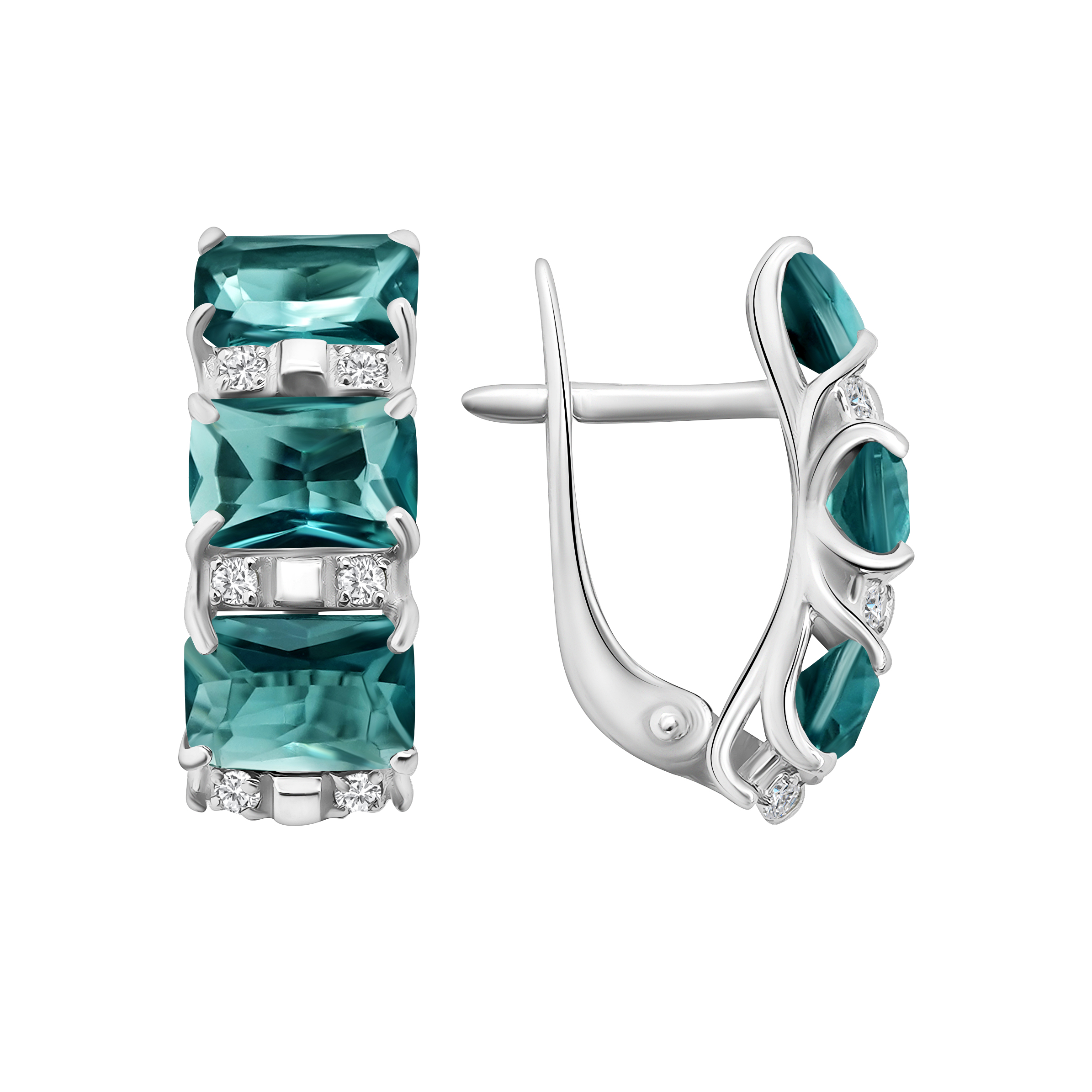 

Серьги из серебра ЯХОНТ Золотой 2702810, топаз/фианит, 2702810