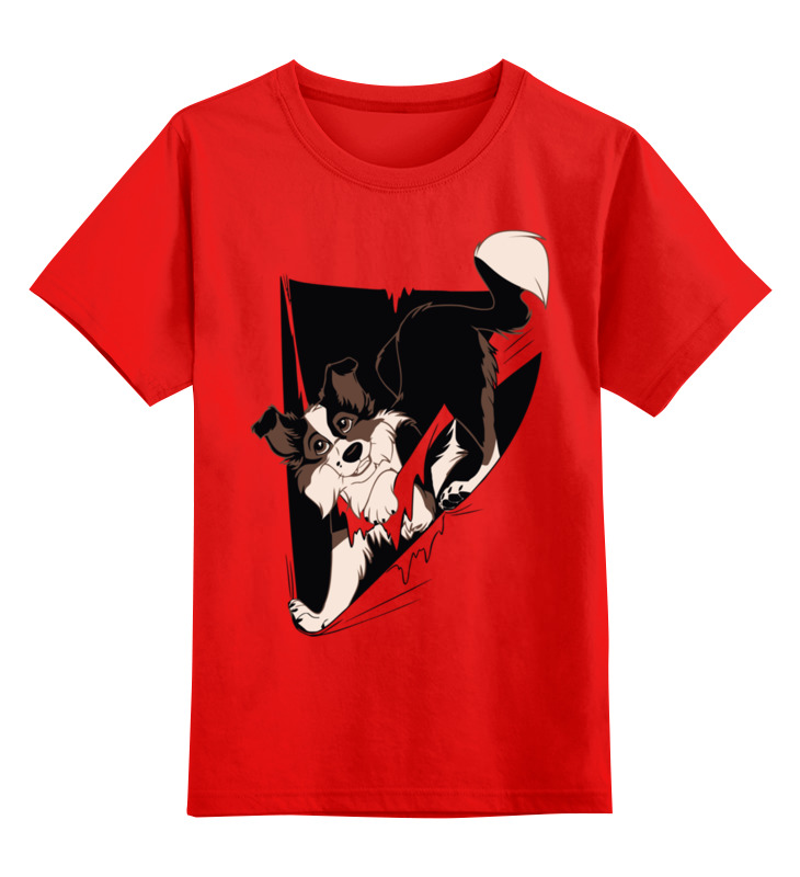 Детская футболка Printio Собака цв.красный р.116
