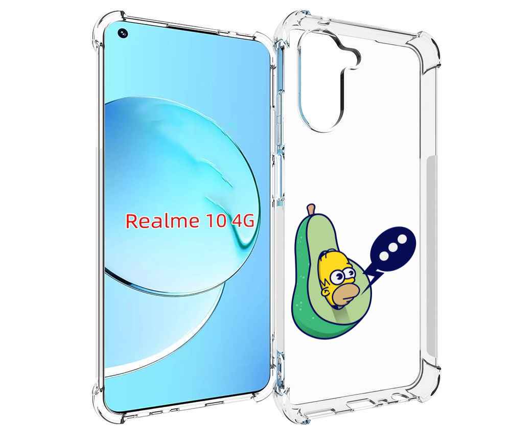 

Чехол MyPads Гомер-авокадо для Realme 10, Прозрачный, Tocco