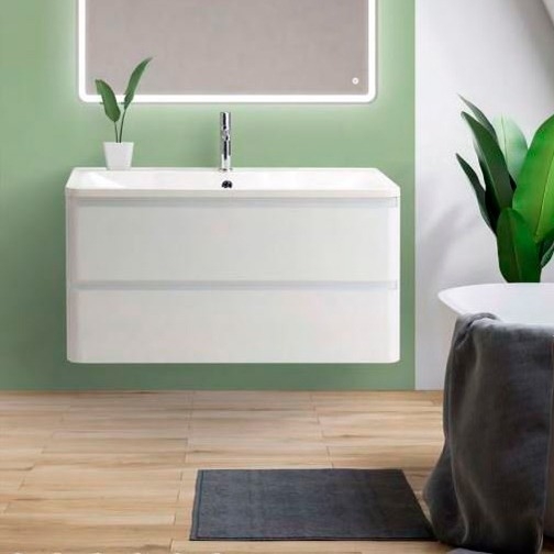 

Тумба с раковиной BelBagno Albano 90 bianco lucido, Белый