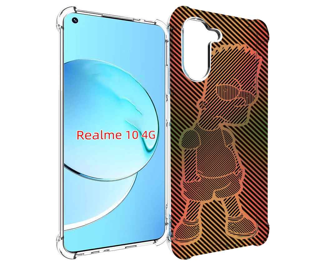 

Чехол MyPads Графический-Барт-Симпсон для Realme 10, Прозрачный, Tocco