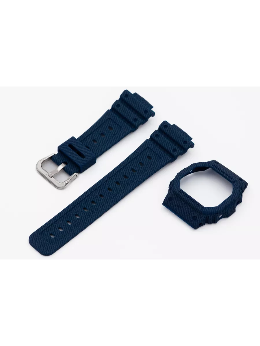 

Ремешок с корпусом мужской Watch Band DW-5600 джинсовый, Синий, DW-5600
