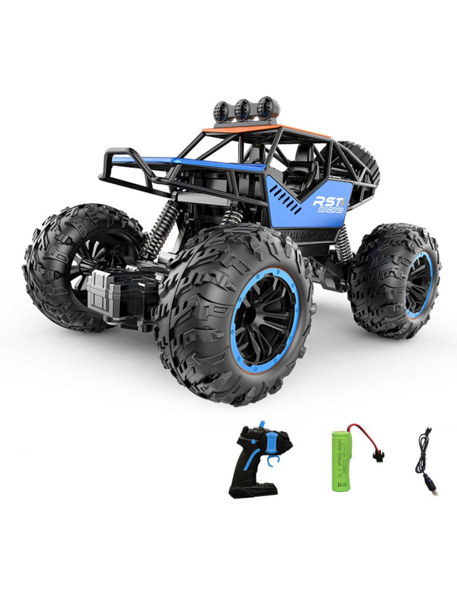 

Машинка на радиоуправлении джип внедорожник Buggy задний 1:18, с USB, синий