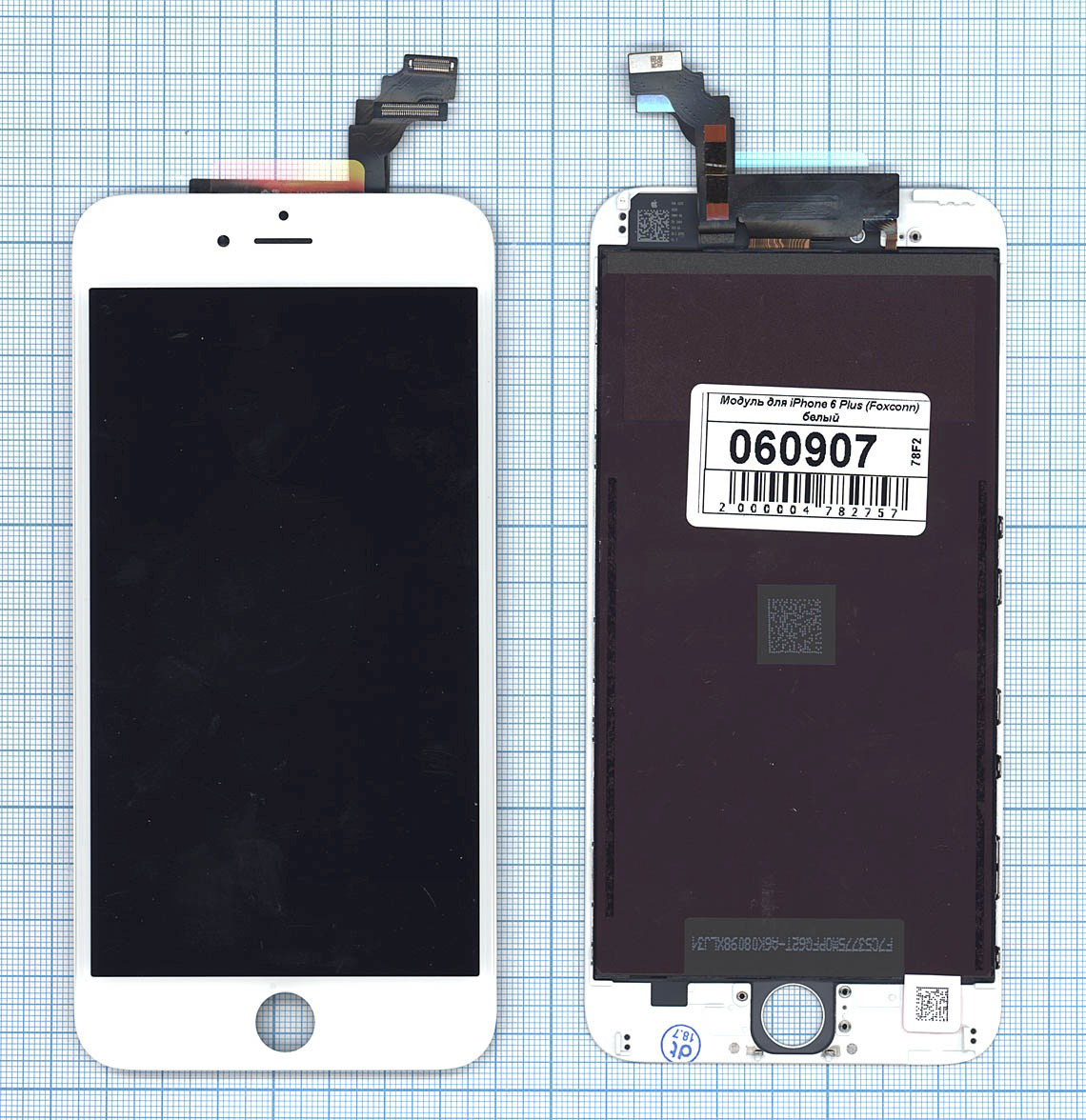 

Дисплей для iPhone 6 Plus в сборе с тачскрином (Foxconn) белый, для iPhone 6 Plus