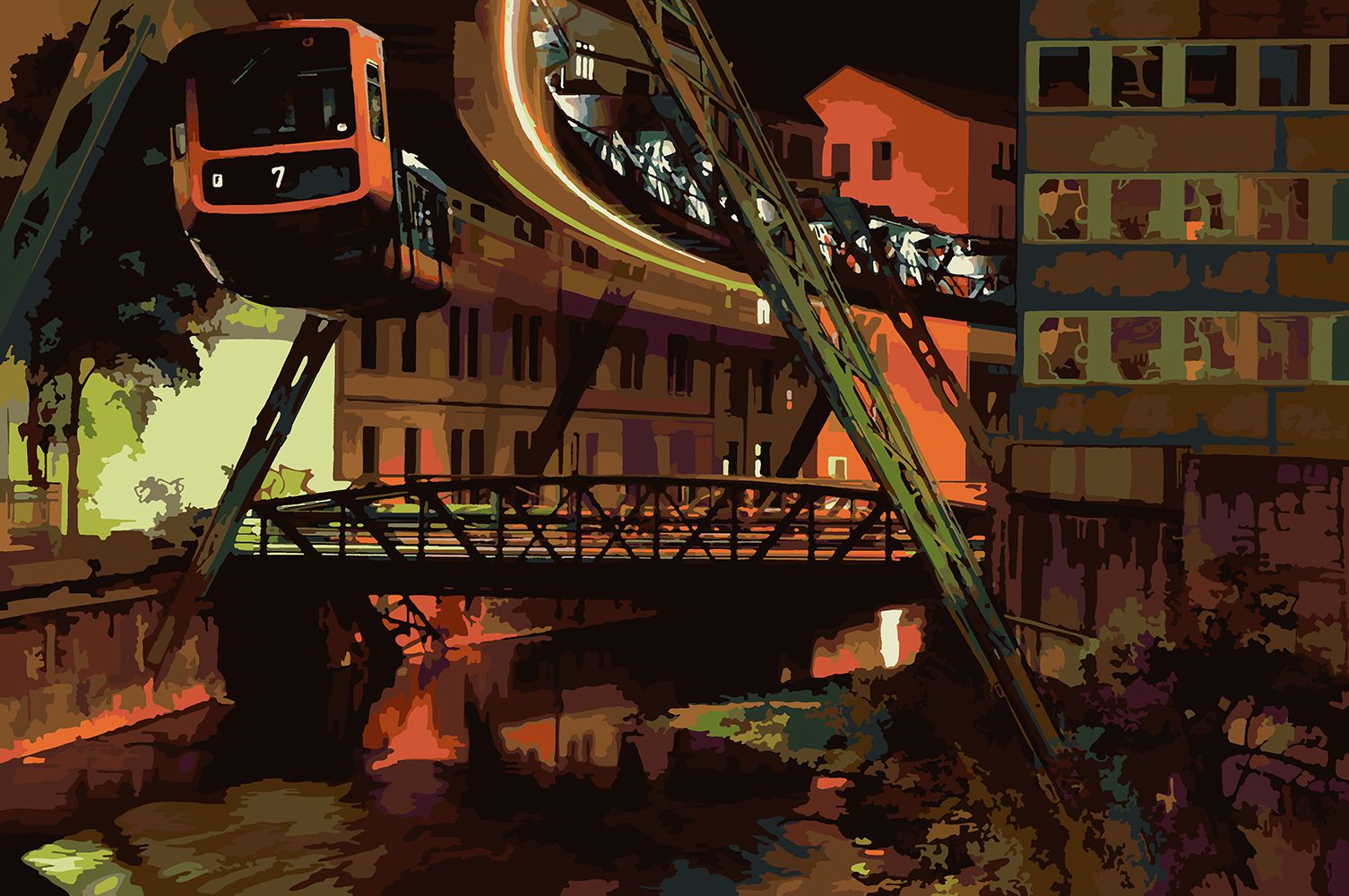 

Картина по номерам Красиво Красим Монорельс, 40 х 60 см, Монорельс