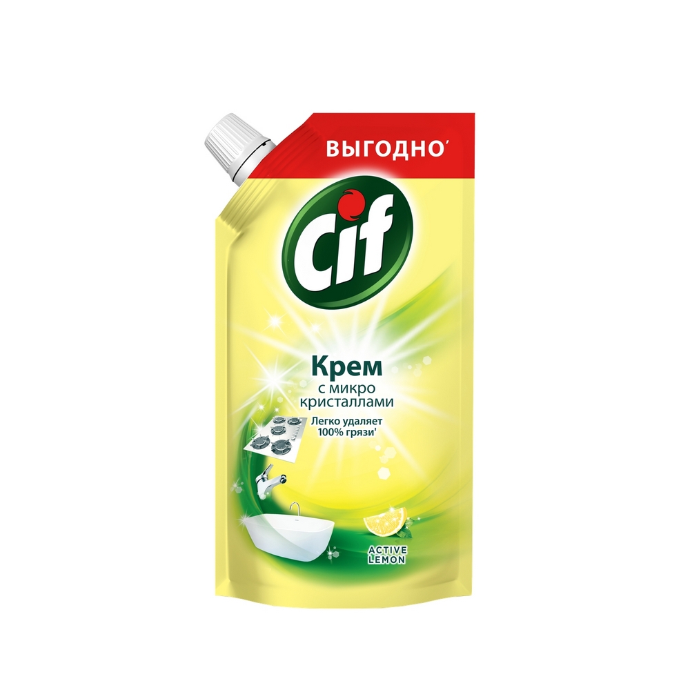 фото Универсальное чистящее средство cif active lemon чистящий крем 250 мл