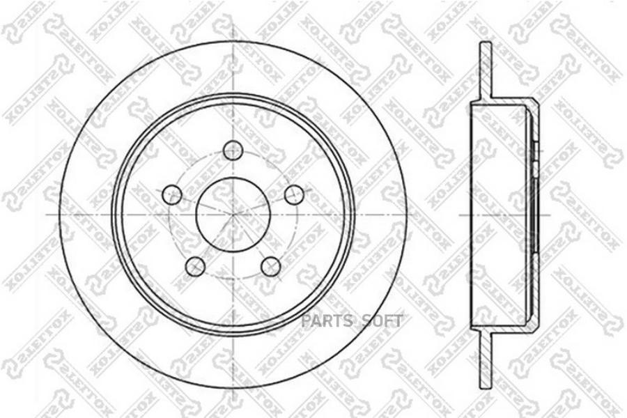 

6020-9310-Sx диск Тормозной Задний Chrysler Neon/Pt Cruiser 1.6-2.4/2.2D 96> Stellox 60209