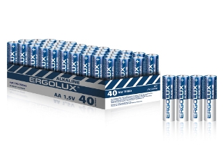 Набор из 40 шт, Ergolux Alkaline BOX40 LR6  (ПРОМО, LR6 BOX40, батарейка,1.5В)