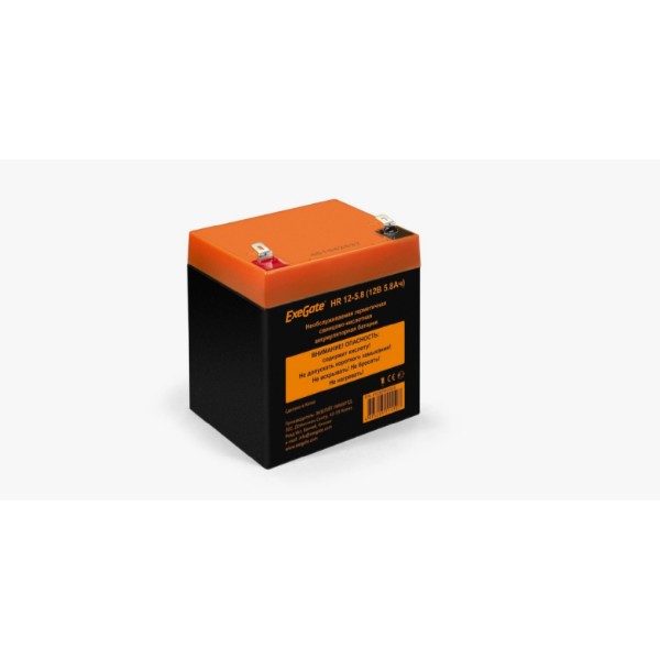 

Батарея аккумуляторная EXEGATE HR 12-5.8 (12V 5.8Ah 1223W, клеммы F1)