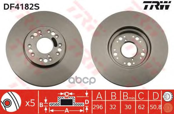 

Диск тормозной передн Lexus LS400 92-94, GS300/400 USA, IS300 USA