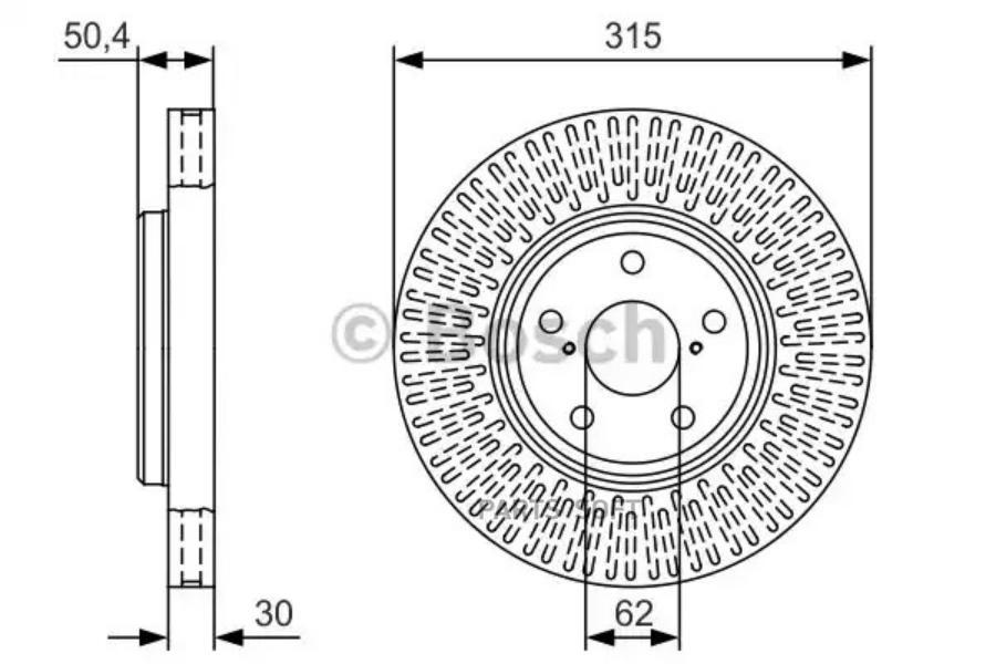 

Диск Тормозной Передн, Toyota Celsior Bosch 0986479T40