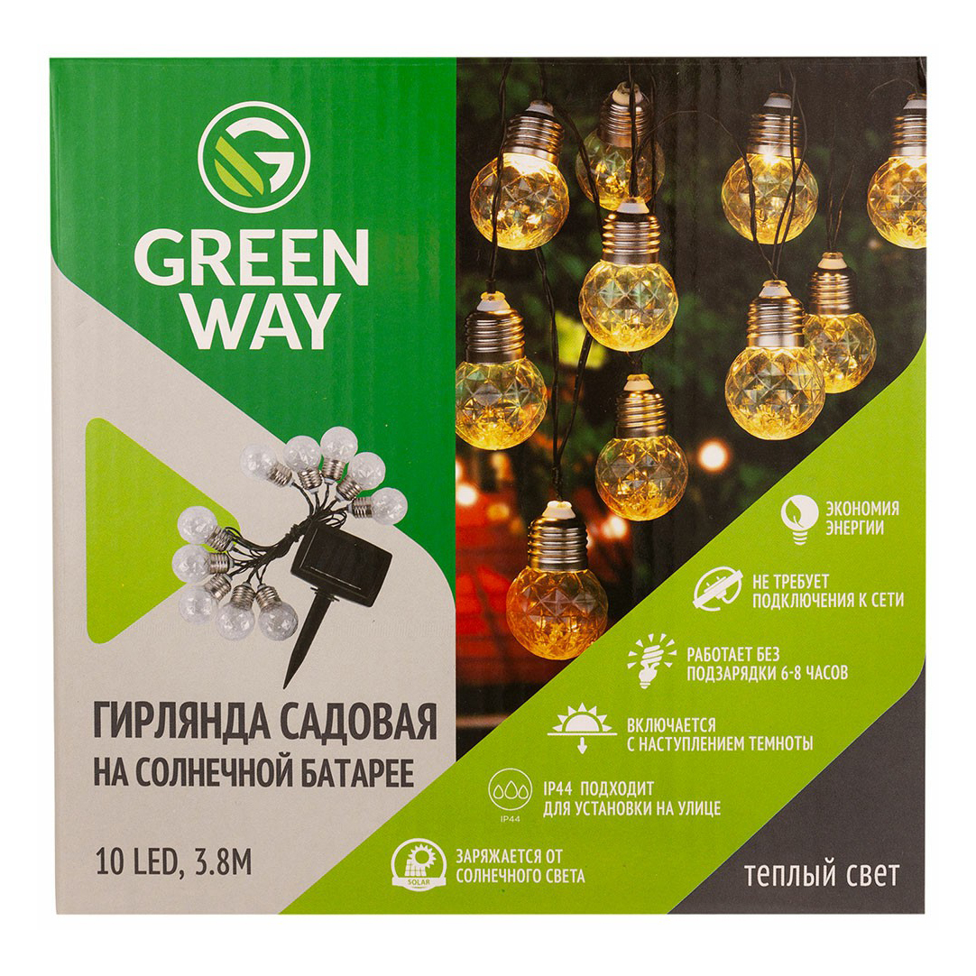 Садовый светильник на солнечных батареях Green Way Лампочки