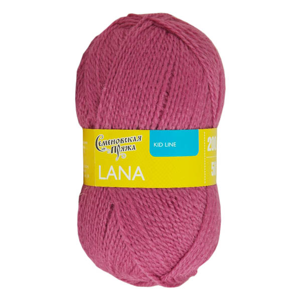 

Пряжа Семеновская Lana (70050), фуксия 5 шт. по 50 г, Розовый