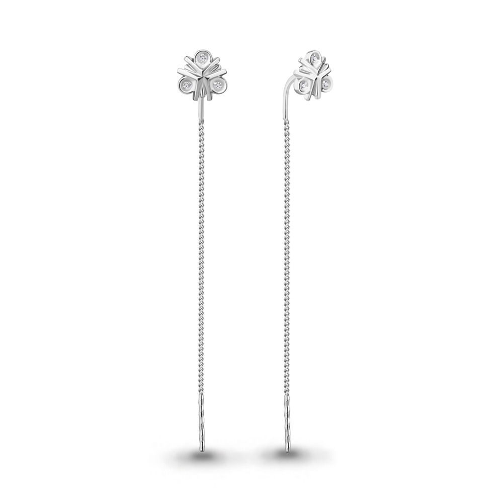 

Серьги из белого золота с бриллиантом Aquamarine Aquamarine 942820_585_бз, 942820_585_бз