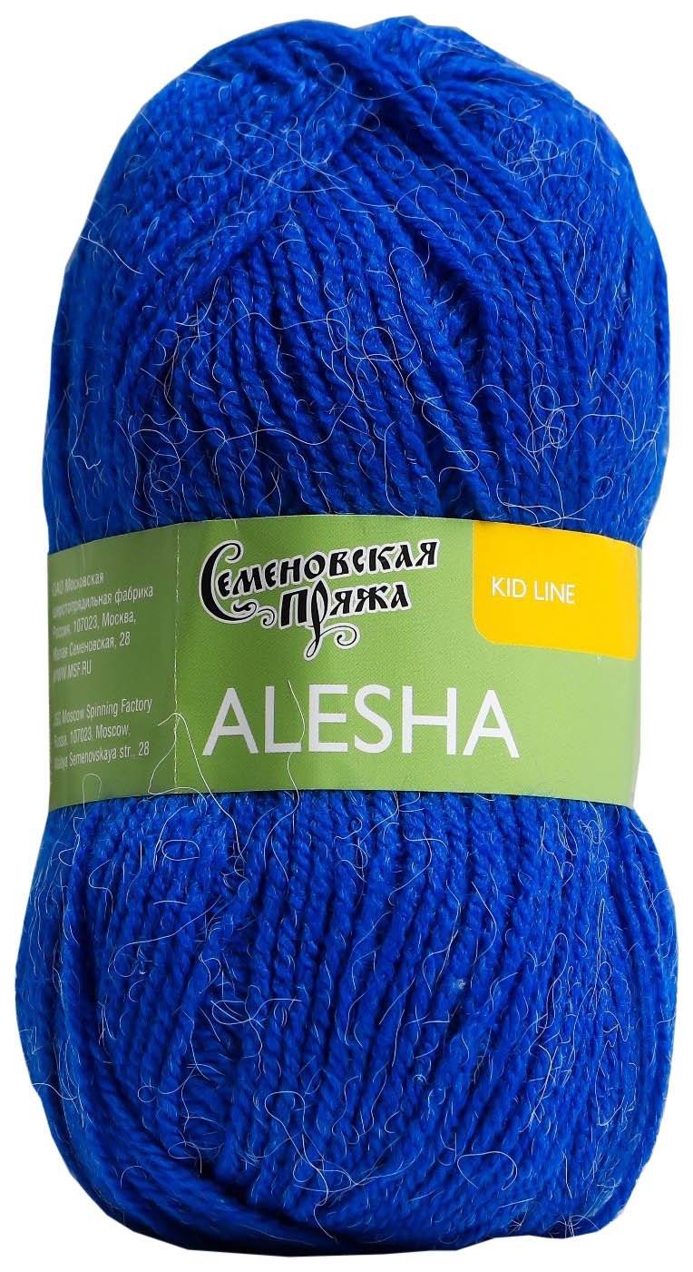 

Пряжа Семеновская Alesha (13417), брусника 5 шт. по 50 г, Синий