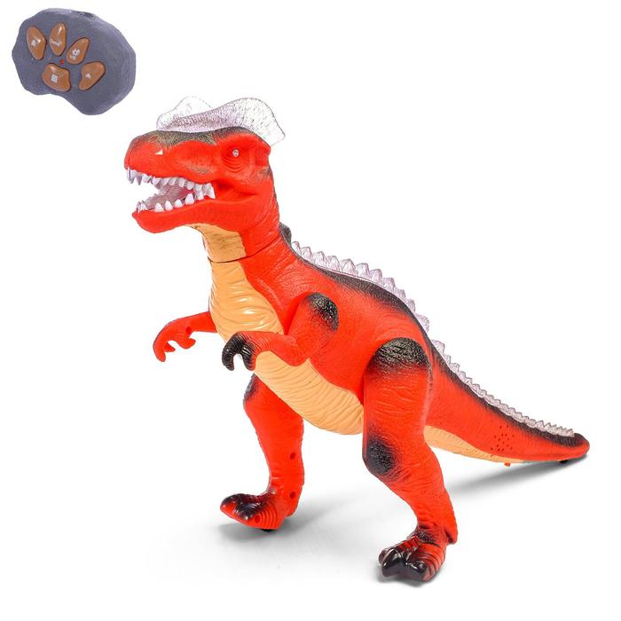 Динозавр радиоуправляемый «T-Rex», световые и звуковые эффекты, работает от батареек, цвет