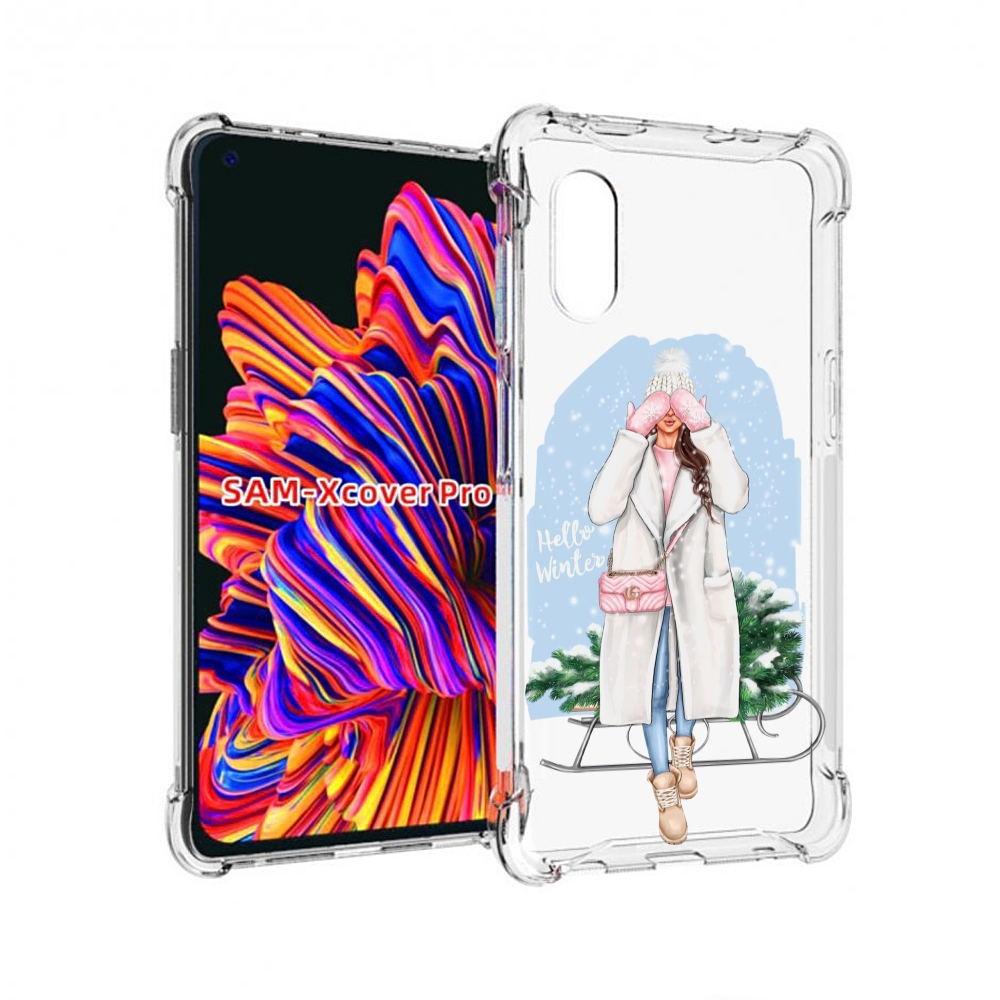 Чехол MyPads привет-зима женский для Samsung Galaxy Xcover Pro 1