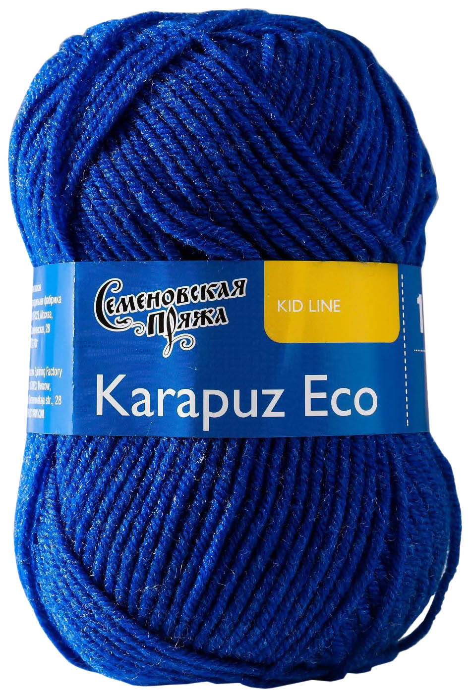 

Пряжа Семеновская Karapuz Eco (180), василек 5 шт. по 50 г, Синий