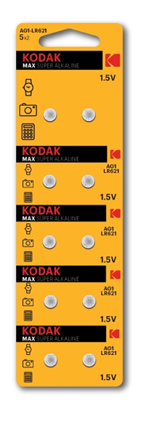 Набор из 10 шт, Kodak AG0 (379) LR521, LR63 [KAG0-10] (100/1000/98000) (Б0044705)