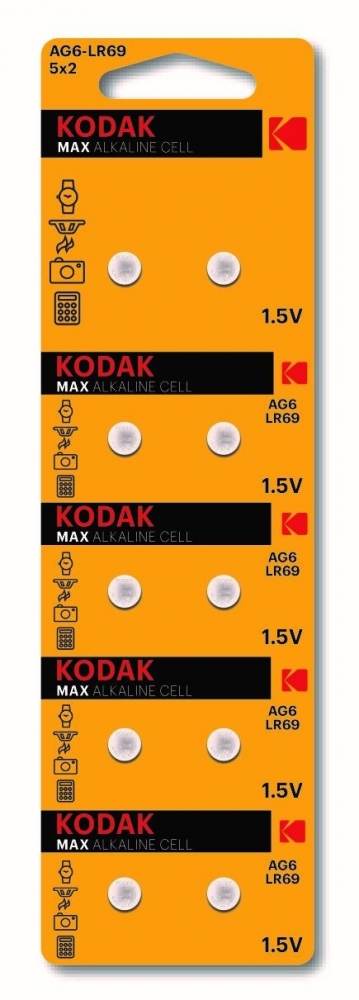 

Набор из 10 шт, Kodak AG6 (370) LR920, LR69 [KAG6-10] (100/1000/98000) (Б0044711)