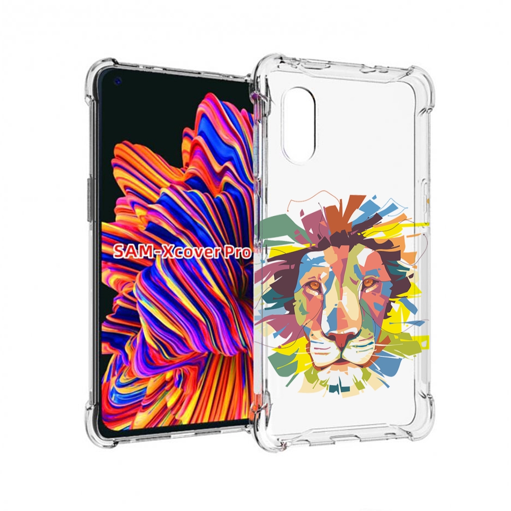 Чехол MyPads разноцветный-лев детский для Samsung Galaxy Xcover Pro 1