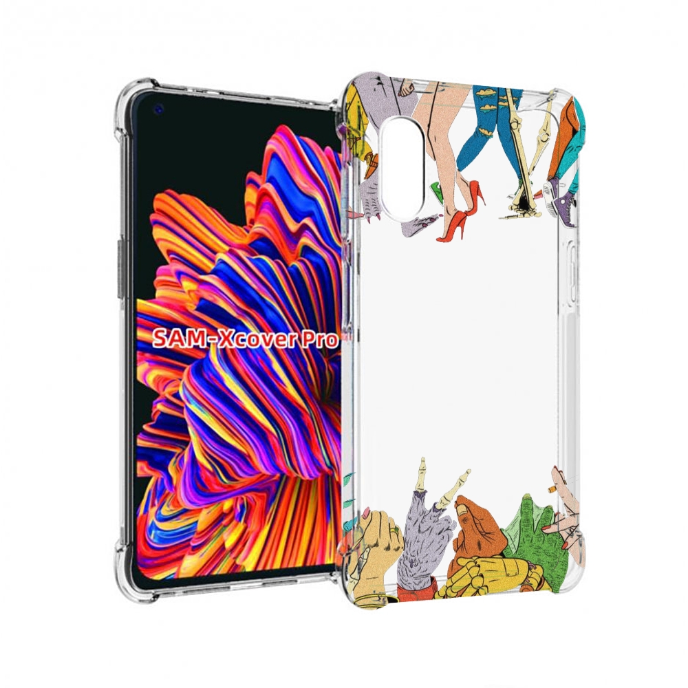 

Чехол MyPads разные персонажи пальчики для Samsung Galaxy Xcover Pro 1, Прозрачный, Tocco