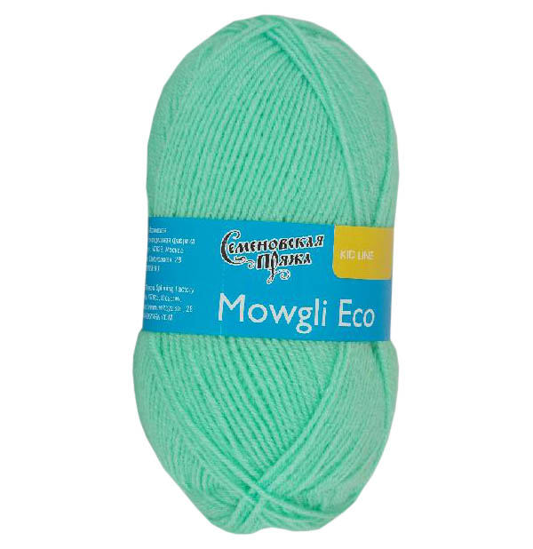 

Пряжа Семеновская Mowgli Eco (899), весна 5 шт. по 50 г, Зеленый