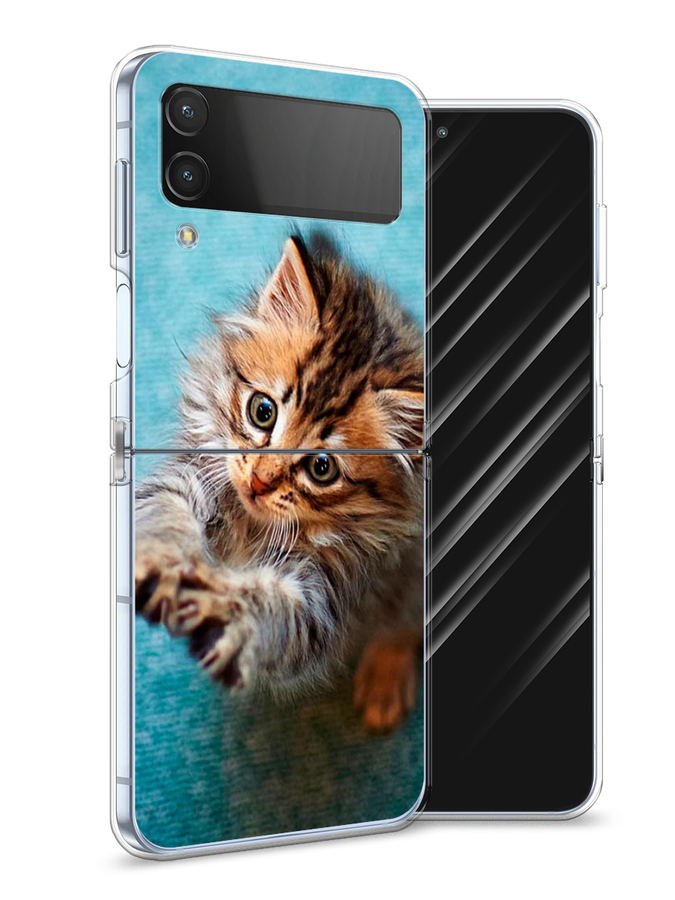 

Чехол Awog на Samsung Galaxy Z Flip 4 / Самсунг Z Flip 4 "Котенок просит есть", Разноцветный, 2106650-2