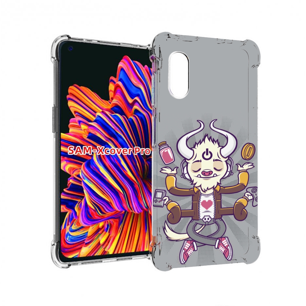

Чехол MyPads рогатый любитель поиграть для Samsung Galaxy Xcover Pro 1, Прозрачный, Tocco