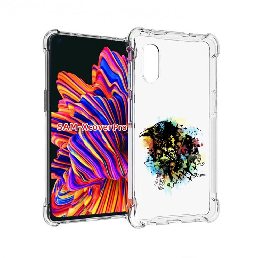 

Чехол MyPads ворон и черепа для Samsung Galaxy Xcover Pro 1, Прозрачный, Tocco