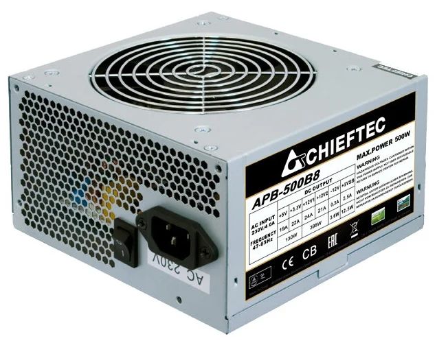 

Chieftec APB-500B8 Блок питания iARENA, Серебристый, APB-500B8