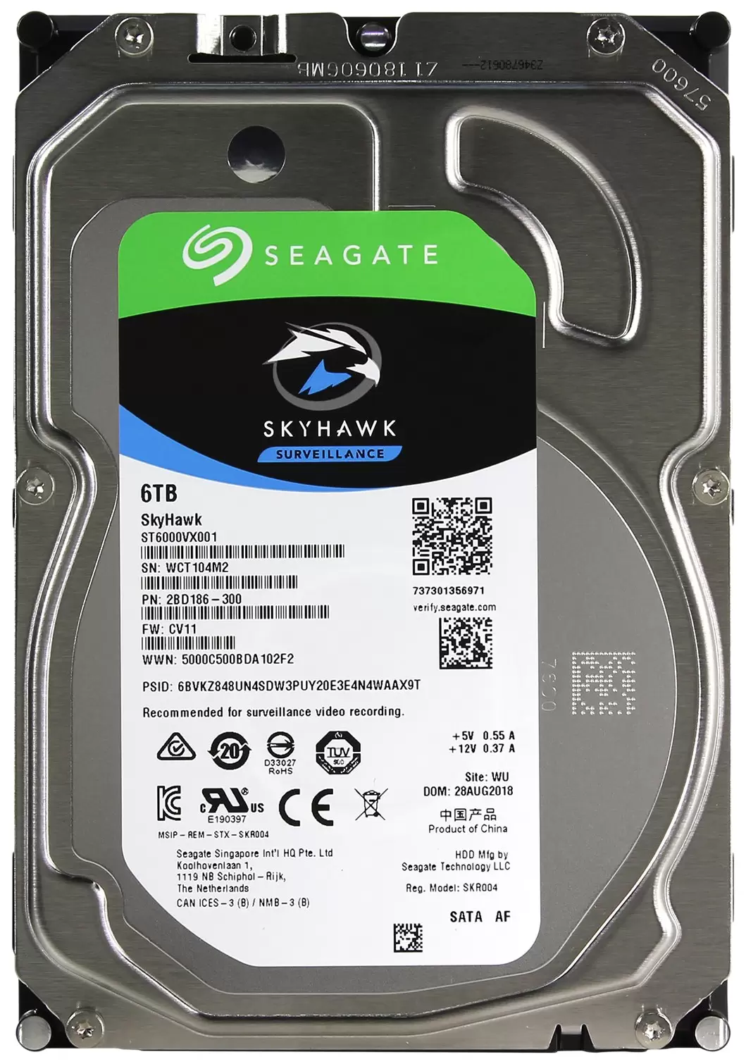 Жесткий диск Seagate 6 ТБ (ST12000VE001)