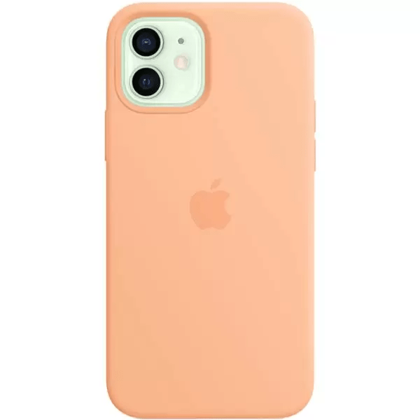 фото Чехол iphone 12/12 pro silicon case cantaloupe (magsafe + анимация nfc) c logo nobrand