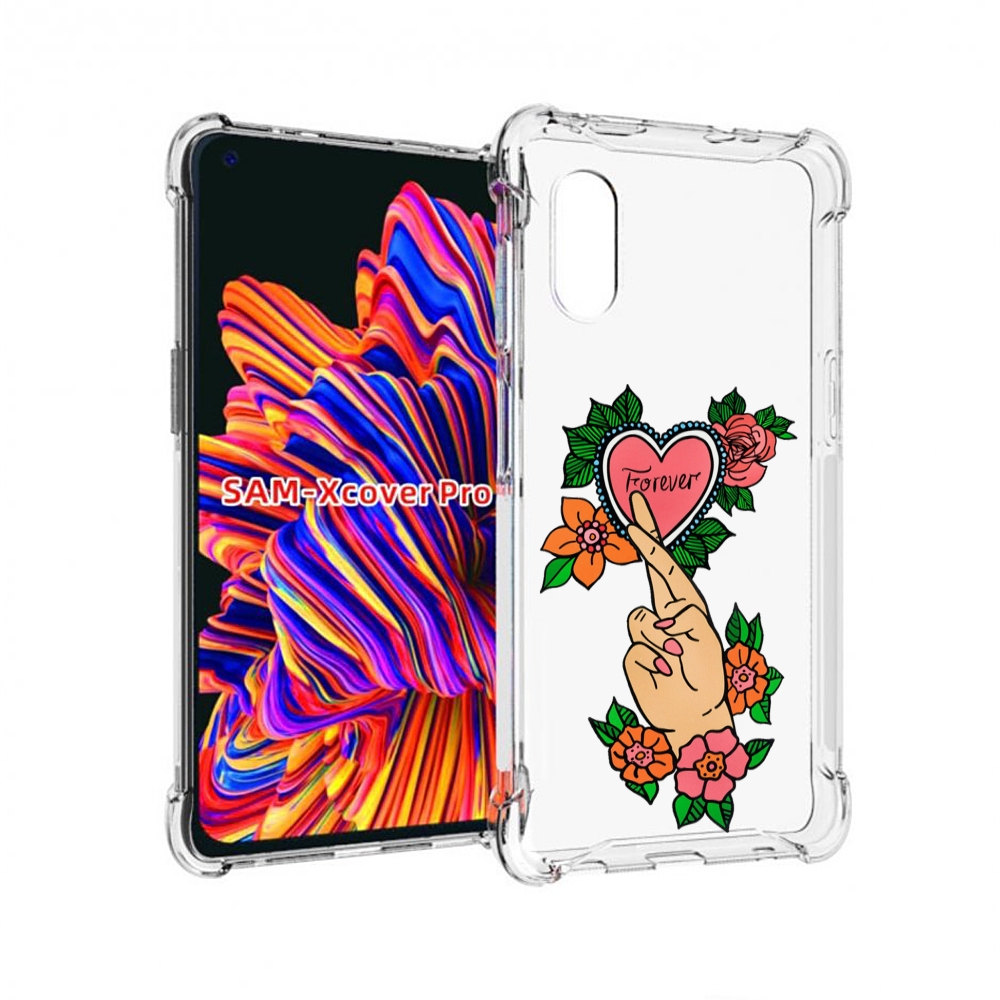 

Чехол MyPads ручки-навсегда женский для Samsung Galaxy Xcover Pro 1, Прозрачный, Tocco
